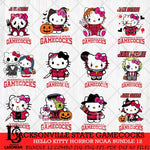 Jacksonville State Gamecocks Hello Kitty Horror NCAA Bundle 12 SVG Svg Eps Dxf Png File, Digital Download