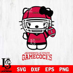 Jacksonville State Gamecocks Hello Kitty NCAA 1 Svg Eps Dxf Png File, Digital Download, Instant Download