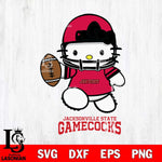 Jacksonville State Gamecocks Hello Kitty NCAA 4 Svg Eps Dxf Png File, Digital Download, Instant Download