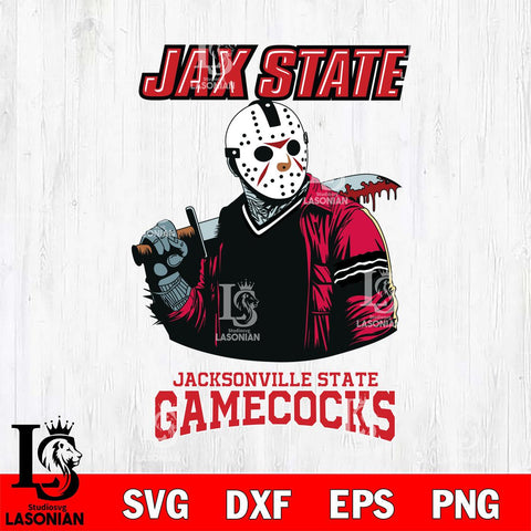 Jacksonville State Gamecocks Jason Voorhees 10 Svg Eps Dxf Png File, Digital Download