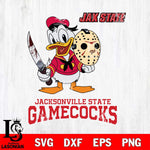 Jacksonville State Gamecocks Jason Voorhees 12 Svg Eps Dxf Png File, Digital Download