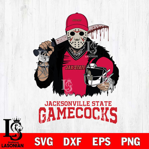 Jacksonville State Gamecocks Jason Voorhees 2 Svg Eps Dxf Png File, Digital Download