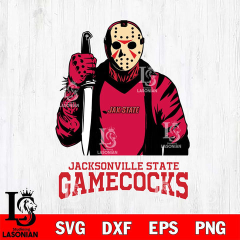 Jacksonville State Gamecocks Jason Voorhees 6 Svg Eps Dxf Png File, Digital Download