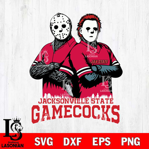 Jacksonville State Gamecocks Jason Voorhees 8 Svg Eps Dxf Png File, Digital Download