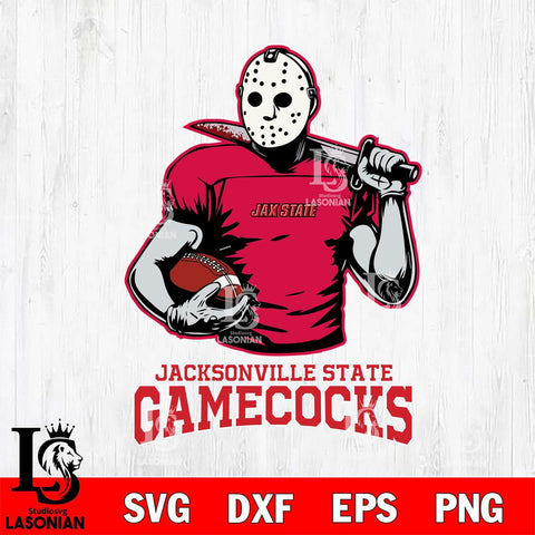 Jacksonville State Gamecocks Jason Voorhees 9 Svg Eps Dxf Png File, Digital Download