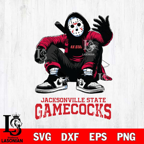 Jacksonville State Gamecocks Jason Voorhees Halloween SVG Svg Eps Dxf Png File, Digital Download, Instant Download