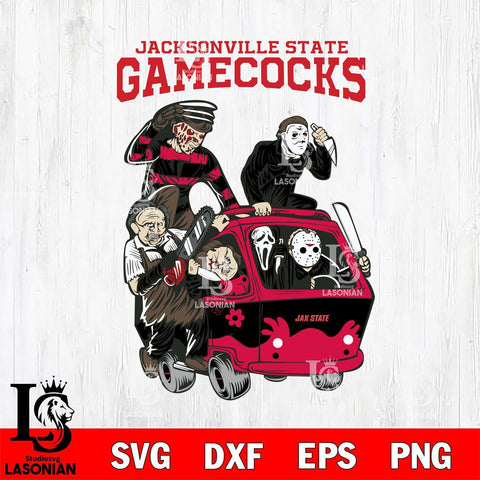 Jacksonville State Gamecocks Jason Voorhees Horror 10 Svg Eps Dxf Png File, NCAA svg, Digital Download, Instant Download