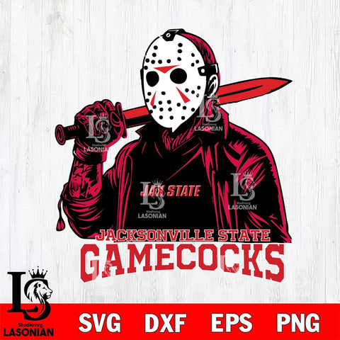Jacksonville State Gamecocks Jason Voorhees Horror 12 Svg Eps Dxf Png File, NCAA svg, Digital Download, Instant Download