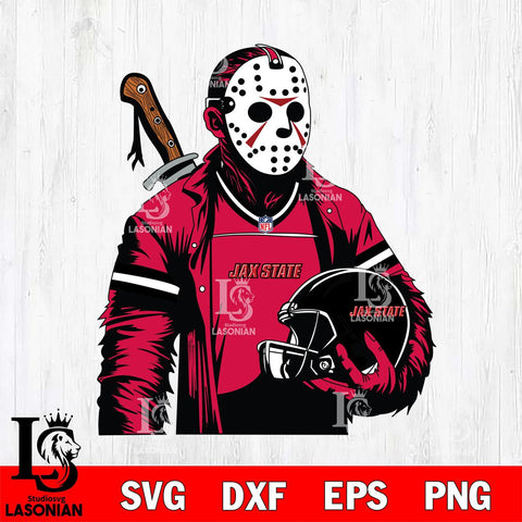 Jacksonville State Gamecocks Jason Voorhees Horror 2 Svg Eps Dxf Png File, NCAA svg, Digital Download, Instant Download