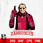 Jacksonville State Gamecocks Jason Voorhees Horror 3 Svg Eps Dxf Png File, NCAA svg, Digital Download, Instant Download