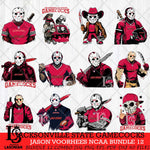 Jacksonville State Gamecocks Jason Voorhees Horror Bundle 12 SVG Eps Dxf Png File, bundle NCAA svg, Digital Download, Instant Download