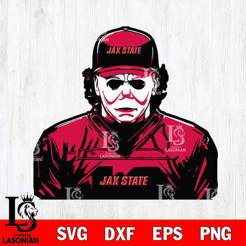 Jacksonville State Gamecocks Michael Myers Horror Halloween Svg Eps Dxf Png File, NCAA svg, Digital Download, Instant Download