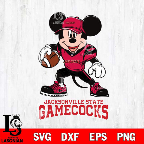 Jacksonville State Gamecocks Mikey Mouse Disney, Svg Eps Dxf Png File, Digital Download