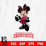 Jacksonville State Gamecocks Minnie Mouse, Svg Eps Dxf Png File, Digital Download
