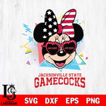 Jacksonville State Gamecocks Minnie Mouse Love Sport SVG DXF EPS PNG FILE, NCAA File Cut,Digital Download,Instant Download
