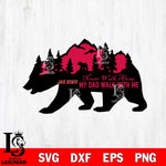 Jacksonville State Gamecocks My Dad Walk With Me Svg Eps Dxf Png File, Digital Download, Instant Download