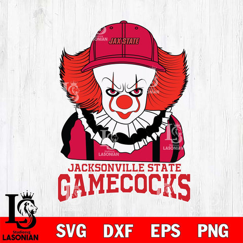 Jacksonville State Gamecocks Pennywise Horror Sport 10 Svg Eps Dxf Png File, Digital Download