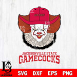 Jacksonville State Gamecocks Pennywise Horror Sport 12 Svg Eps Dxf Png File, Digital Download