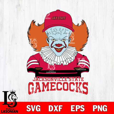 Jacksonville State Gamecocks Pennywise Horror Sport 2 Svg Eps Dxf Png File, Digital Download