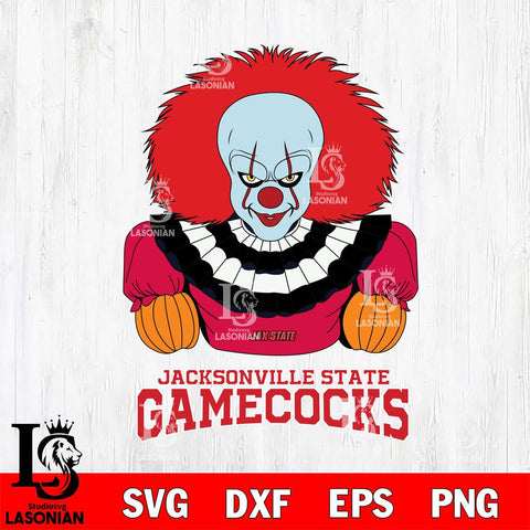 Jacksonville State Gamecocks Pennywise Horror Sport 3 Svg Eps Dxf Png File, Digital Download