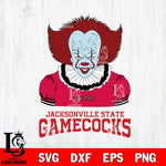 Jacksonville State Gamecocks Pennywise Horror Sport 5 Svg Eps Dxf Png File, Digital Download