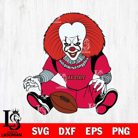 Jacksonville State Gamecocks Pennywise Horror Sport 6 Svg Eps Dxf Png File, Digital Download