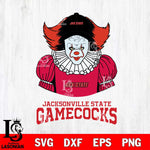 Jacksonville State Gamecocks Pennywise Horror Sport 7 Svg Eps Dxf Png File, Digital Download