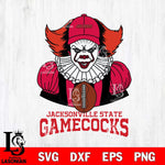 Jacksonville State Gamecocks Pennywise Horror Sport 9 Svg Eps Dxf Png File, Digital Download