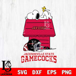 Jacksonville State Gamecocks Snoopy Chill Football SVG DXF EPS PNG FILE,Snoopy File Cut, NCAA Digital Download,Instant Download,Christmas Silhouette