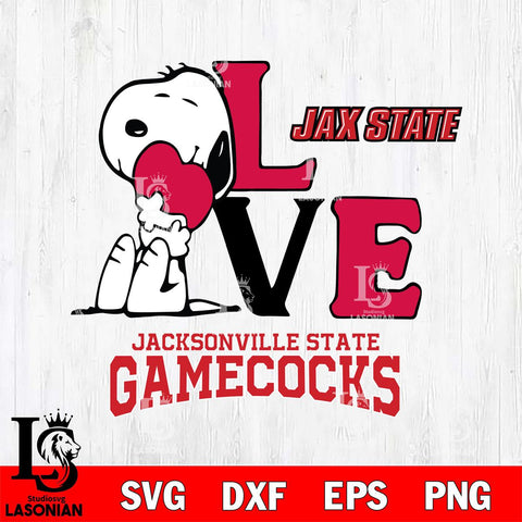 Jacksonville State Gamecocks Snoopy Sport 10 Svg Eps Dxf Png File, Digital Download