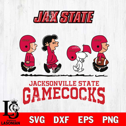 Jacksonville State Gamecocks Snoopy Sport 12 Svg Eps Dxf Png File, Digital Download