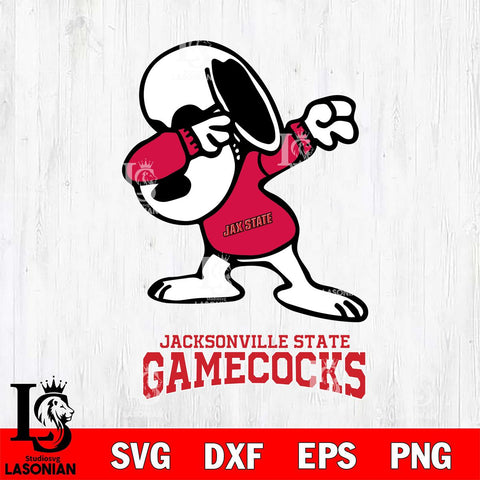 Jacksonville State Gamecocks Snoopy Sport 3 Svg Eps Dxf Png File, Digital Download