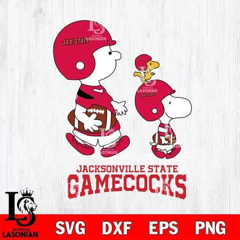 Jacksonville State Gamecocks Snoopy Sport Svg Eps Dxf Png File, Digital Download