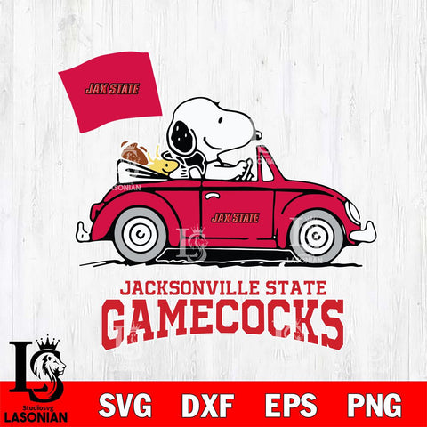 Jacksonville State Gamecocks Snoopy Sport 5 Svg Eps Dxf Png File, Digital Download