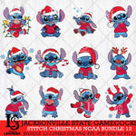 Jacksonville State Gamecocks Stitch Christmas NCAA Bundle 12 Svg Eps Dxf Png File, Digital Download, Instant Download