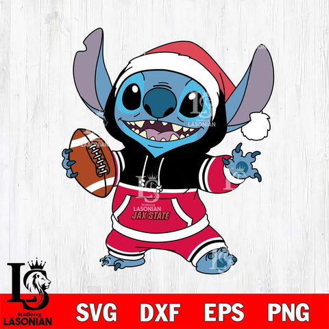Jacksonville State Gamecocks Stitch Football Christmas File Cut, NCAA SVG DXF EPS PNG FILE, Digital Download , Criucut , Silhouette