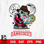Jacksonville State Gamecocks Stitch Freddy Krueger Halloween Svg Eps Dxf Png File, Digital Download, Instant Download