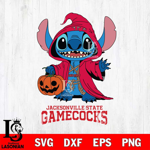 Jacksonville State Gamecocks Stitch Horror Svg Eps Dxf Png File, NCAA svg, Digital Download, Instant Download