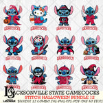 Jacksonville State Gamecocks Stitch Horror Bundle 12 SVG Svg Eps Dxf Png File, NCAA svg, Digital Download, Instant Download
