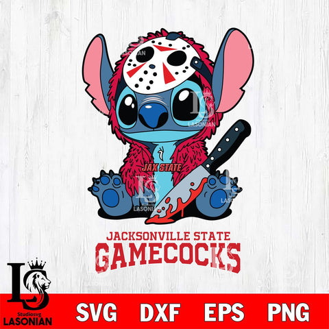 Jacksonville State Gamecocks Stitch Jason Voorhees Svg Eps Dxf Png File, NCAA svg, Digital Download, Instant Download