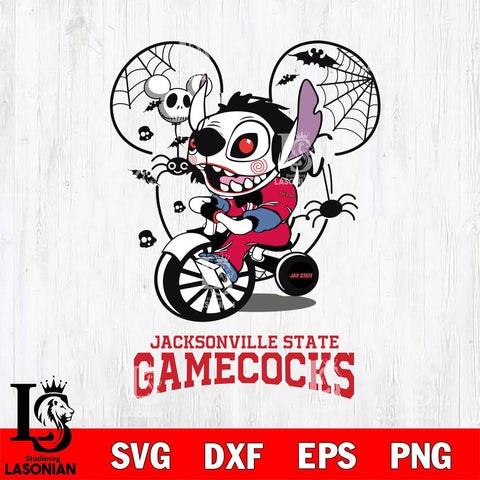 Jacksonville State Gamecocks Stitch Jigsaws Halloween Svg Eps Dxf Png File, Digital Download, Instant Download