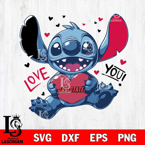 Jacksonville State Gamecocks Stitch Love Svg Eps Dxf Png File, NCAA svg, Digital Download, Instant Download