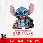 Jacksonville State Gamecocks Stitch Zombie Svg Eps Dxf Png File, NCAA svg, Digital Download, Instant Download