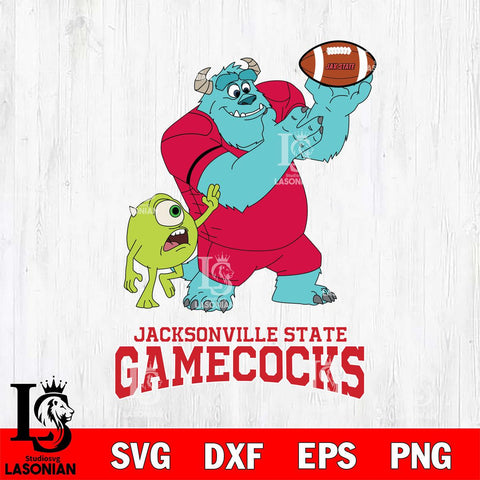 Jacksonville State Gamecocks Sully & Mike Football Cricut,Christmas SVG DXF EPS PNG FILE, NCAA Digital Download,Instant Download, Silhouette