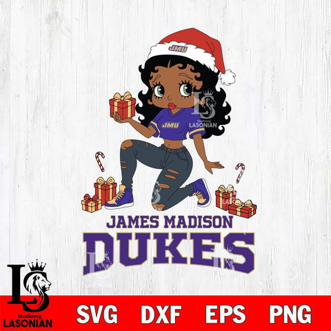 James Madison Dukes Betty Boop Gift File Cut, NCAA SVG DXF EPS PNG PDF File, Digital Download , Criucut , Silhouette