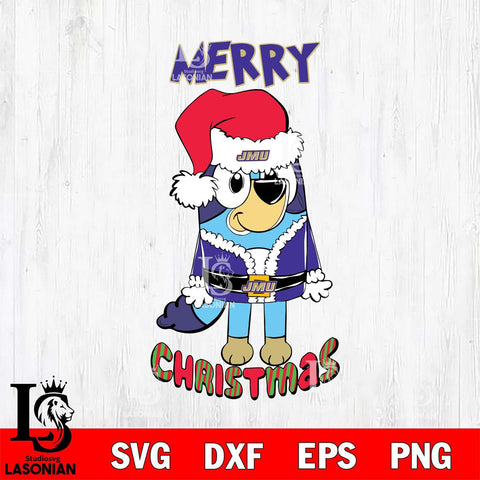 James Madison Dukes Bluey Merry Christmas Bluey Santa Claus Svg Eps Dxf Png File, Digital Download