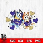 James Madison Dukes Bluey heart Svg Eps Dxf Png File, Digital Download, Instant Download