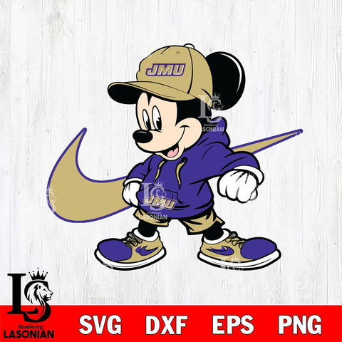 James Madison Dukes Cool Mickey Mouse Svg Eps Dxf Png File, NCAA svg, Digital Download, Instant Download