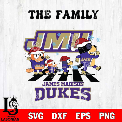 James Madison Dukes Family Bluey Christmas Svg Eps Dxf Png File, Digital Download