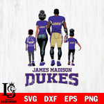 James Madison Dukes Family Love Rugby SVG DXF EPS PNG FILE,NCAA SVG, Father day Digital Download,Instant Download, Silhouette
